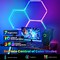 Edge Collections – RGB Hexagon LED Wall Lights Multi-Color Dimmable Modular Panels – 1 Piece